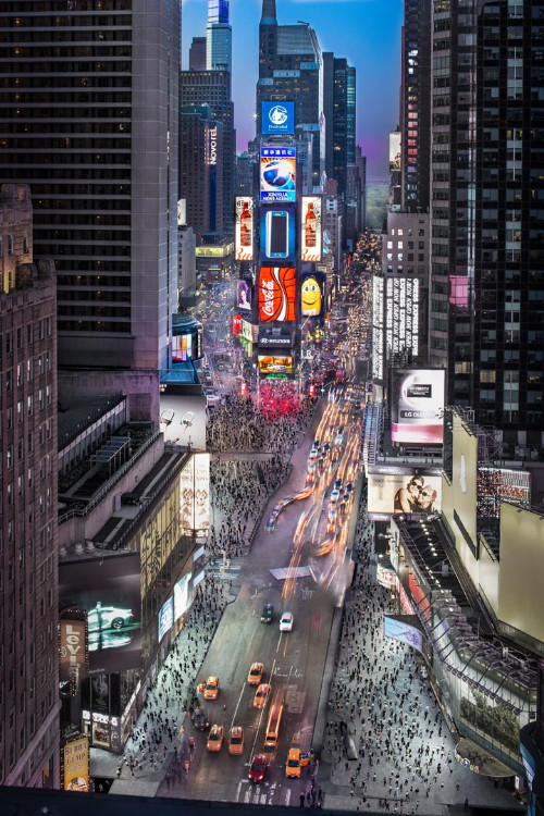 Intervention &agrave; Times Square - Vue a&eacute;rienne