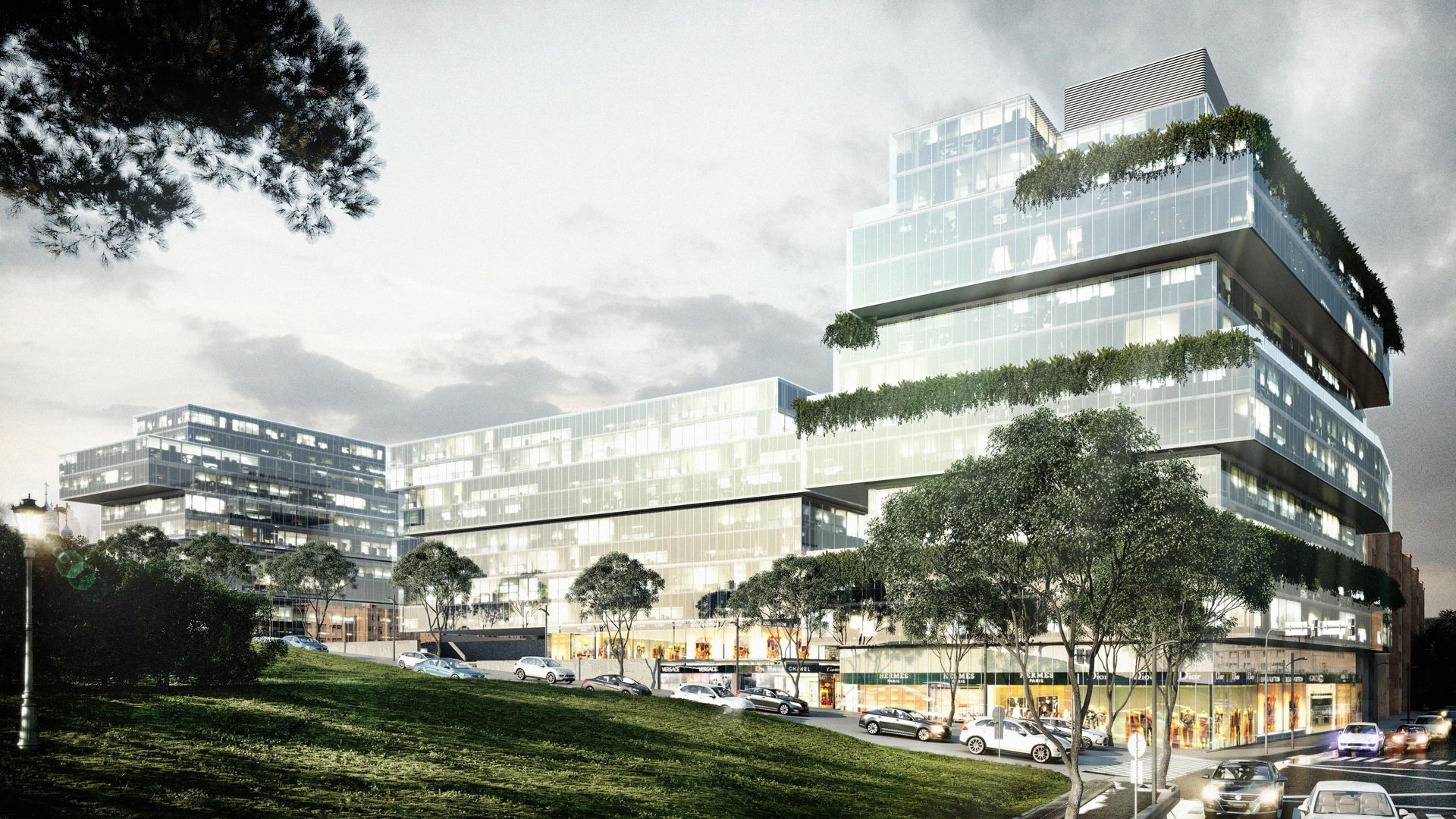 Ensemble &agrave; usage mixte - Image 3d ext&eacute;rieure